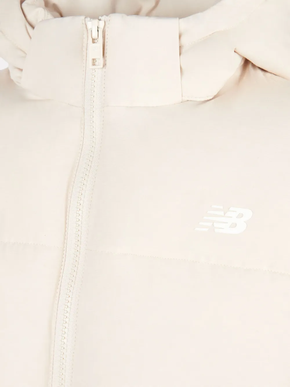 New Balance Kids Donsjack met capuchon Beige