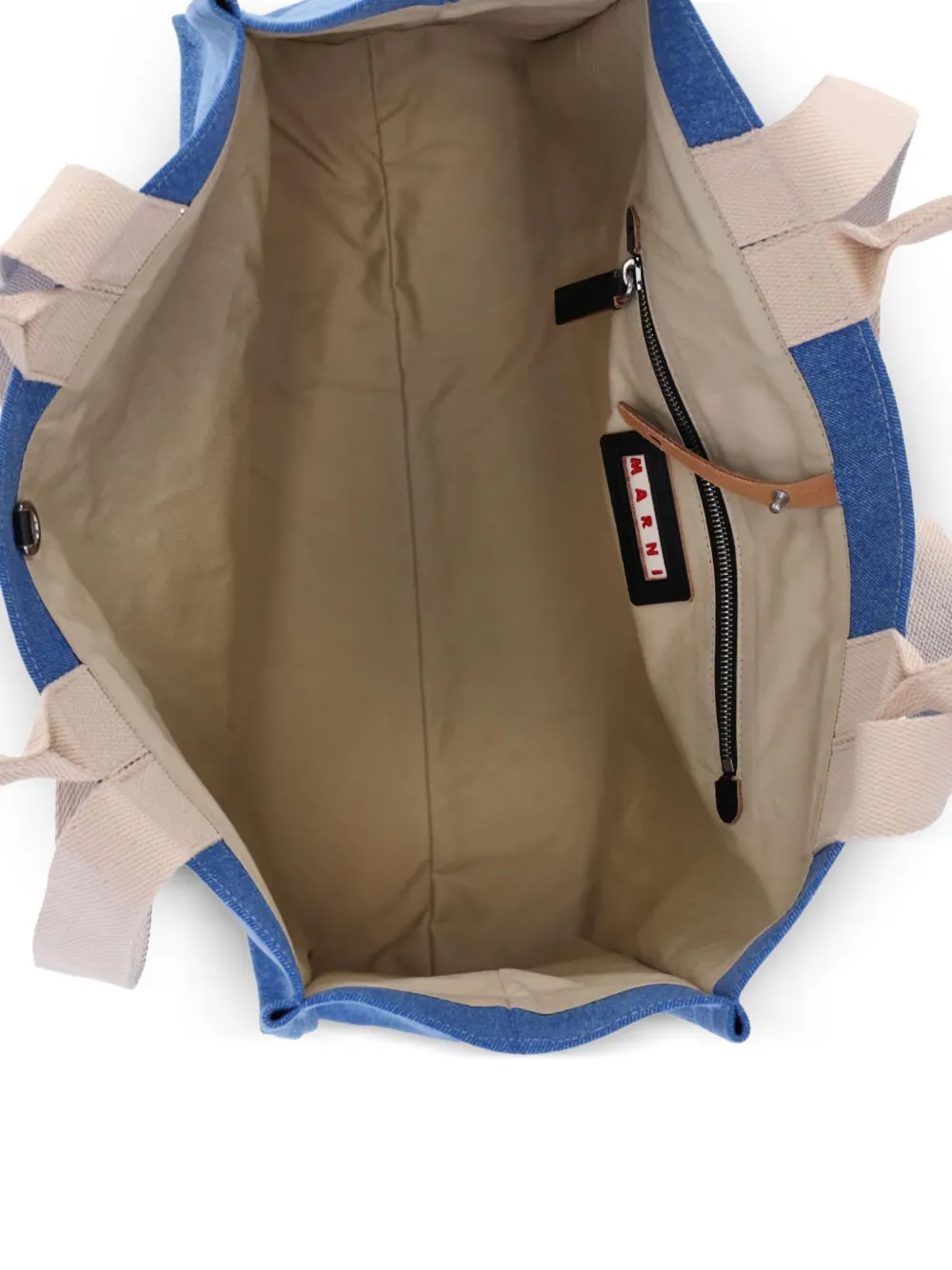 Marni Shopper met logo Blauw