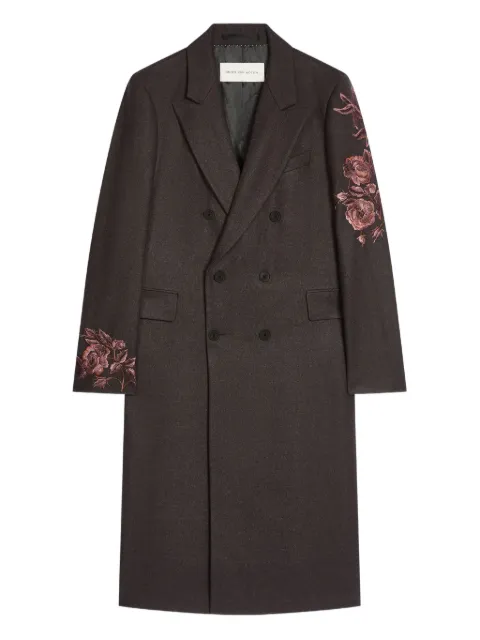 DRIES VAN NOTEN abrigo con bordado floral