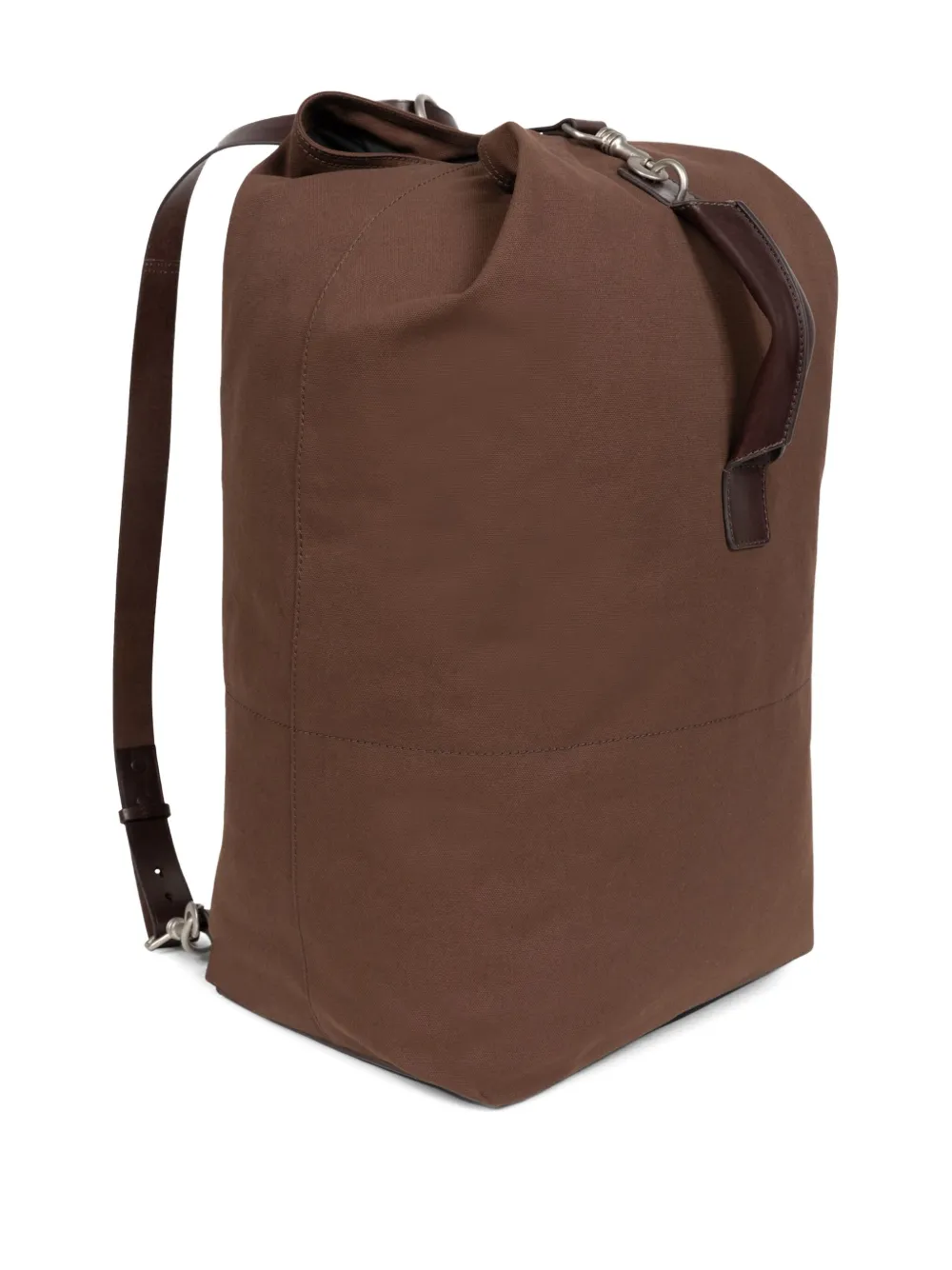 Dries Van Noten Leather-trim Backpack In Brown