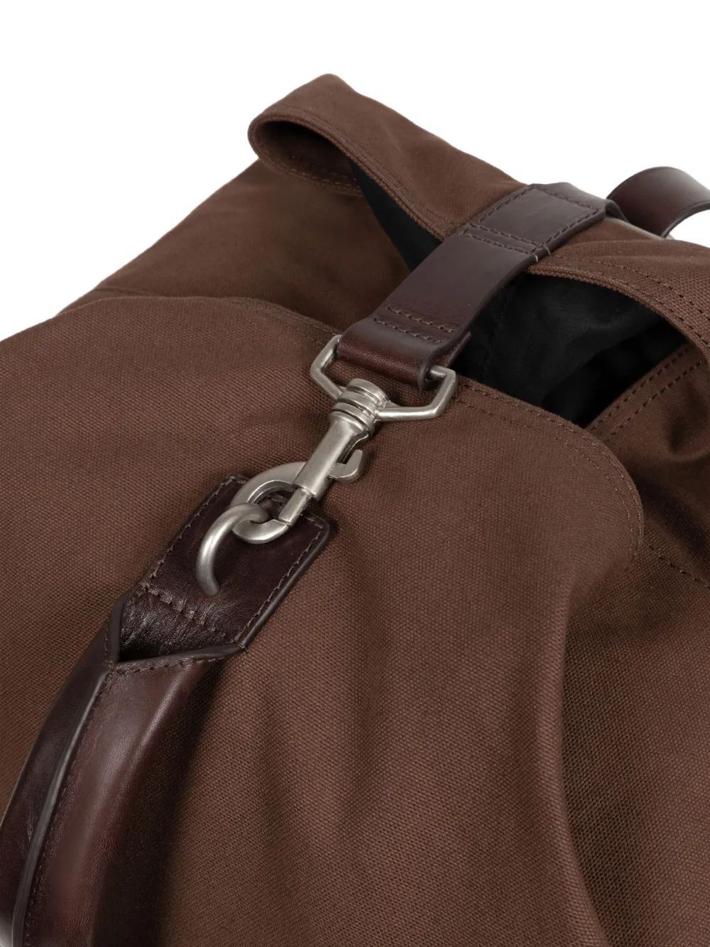 Dries Van Noten Leather-trim Backpack In Brown