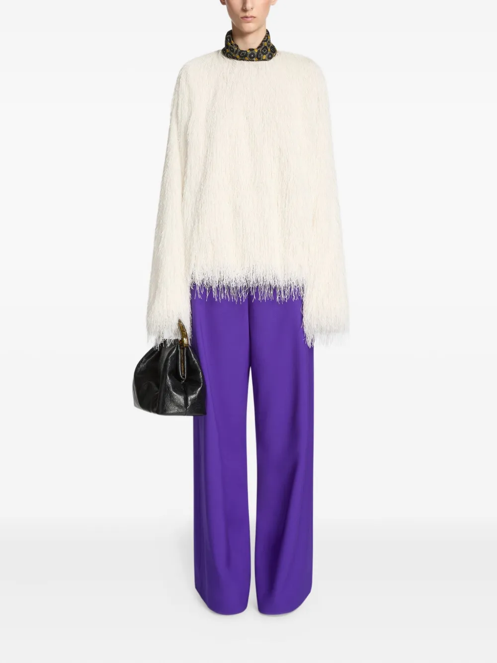 DRIES VAN NOTEN Blouse met franje - Wit