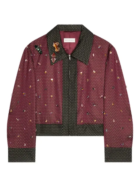 DRIES VAN NOTEN chamarra corta en jacquard