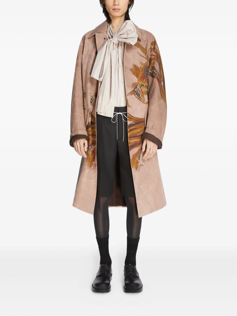 DRIES VAN NOTEN floral-print coat | Single Breasted Coats | Image 2