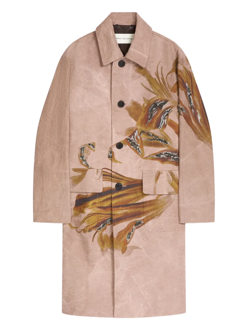 DRIES VAN NOTEN floral-print coat | Pink | Image 1