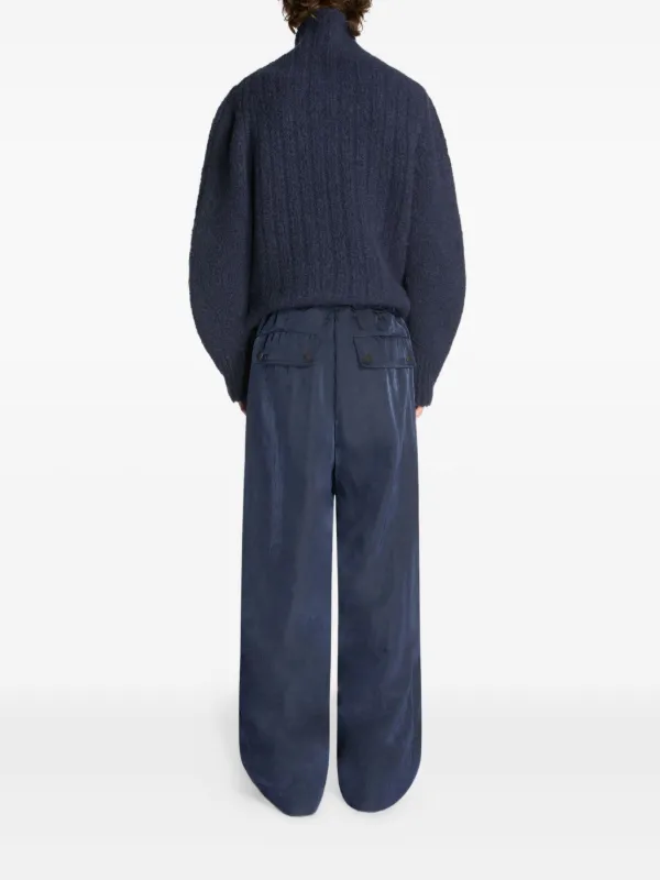 DRIES VAN NOTEN ドローストリング パンツ | ブルー | FARFETCH JP