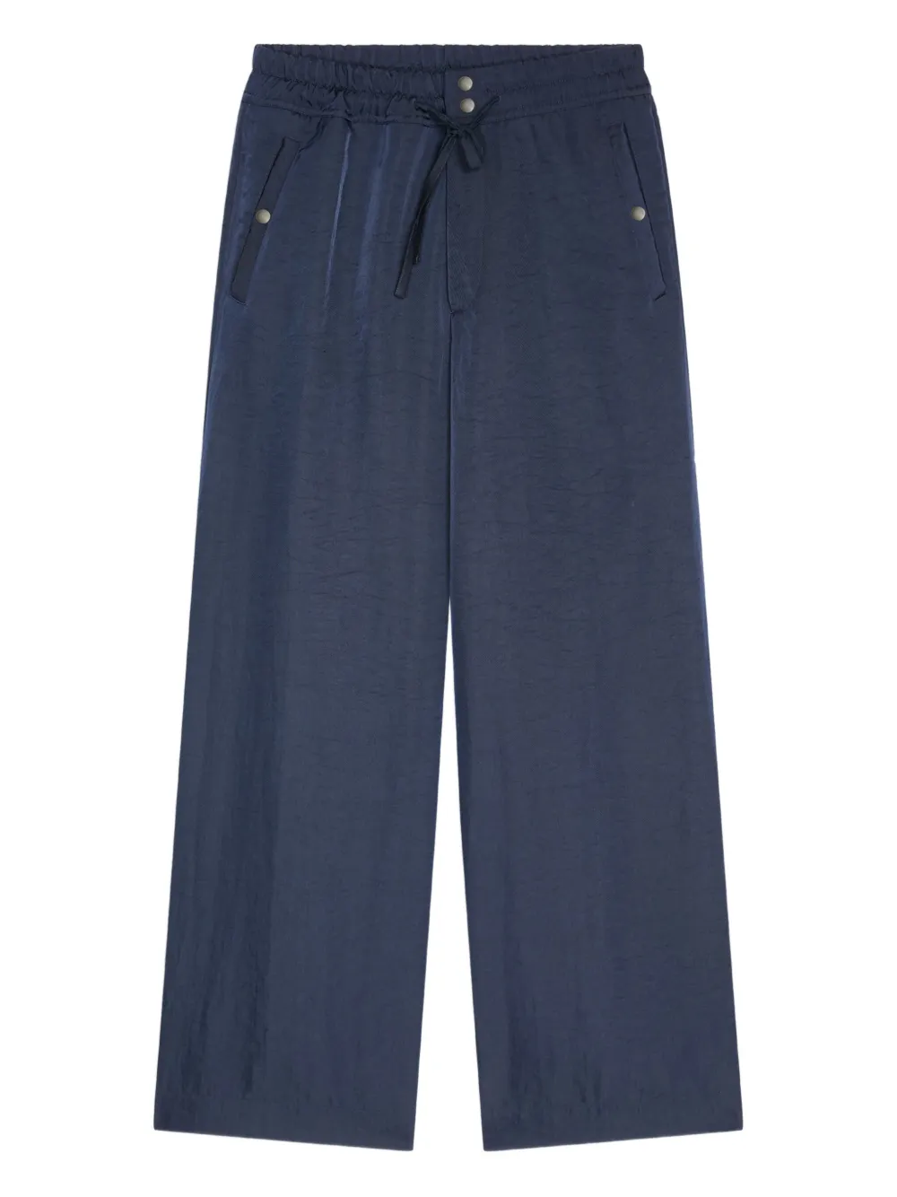 Dries Van Noten Drawstring Side-pocket Trousers In Blue