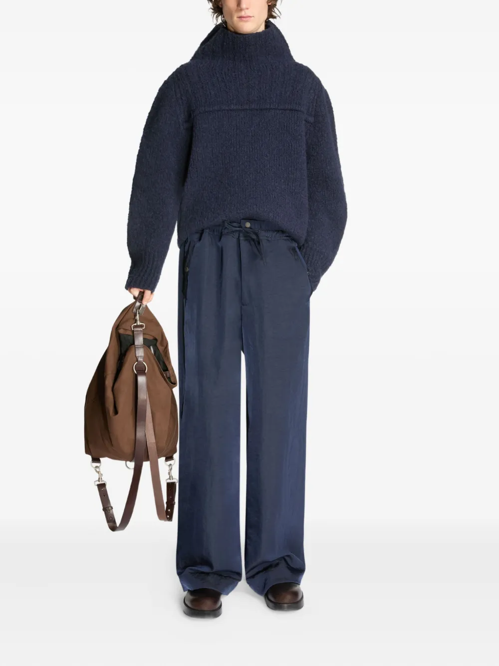 DRIES VAN NOTEN drawstring side-pocket trousers - Blauw