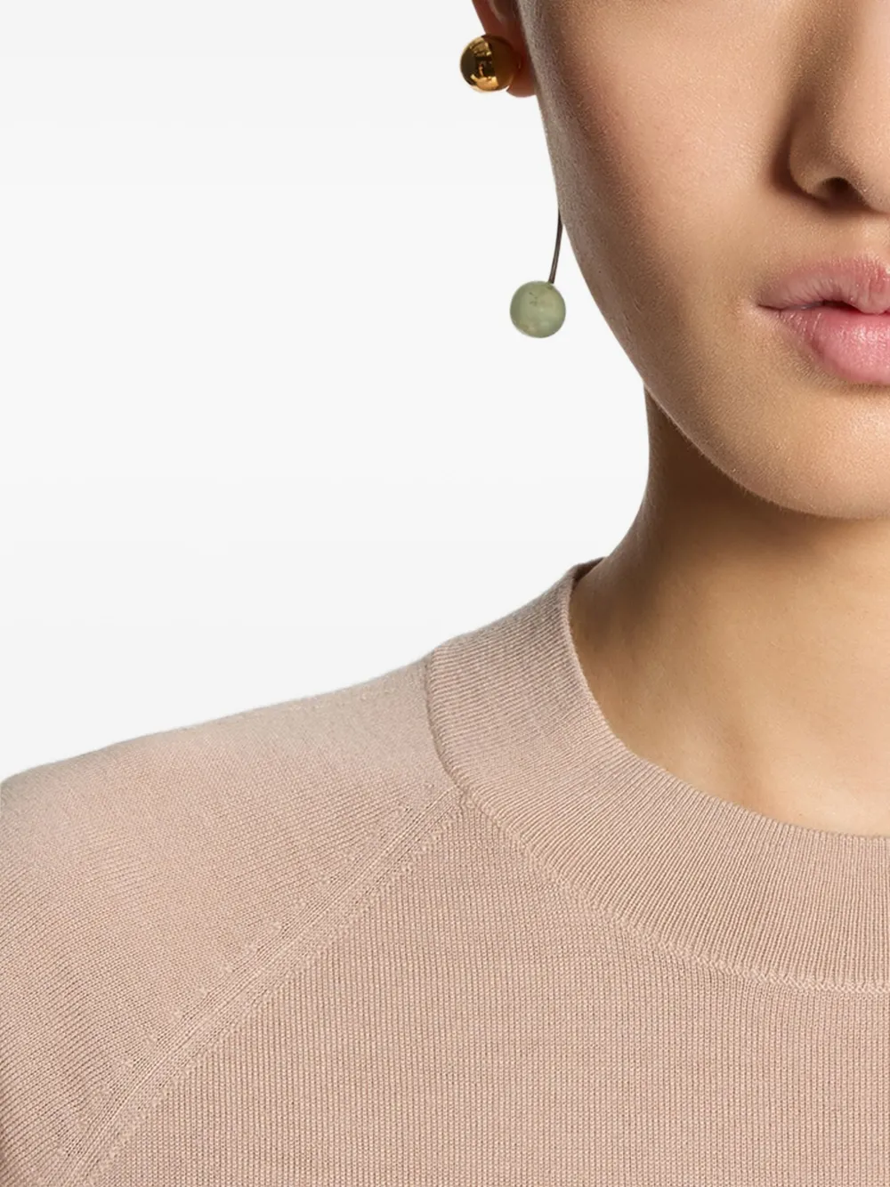 DRIES VAN NOTEN chain stud earrings - Zilver