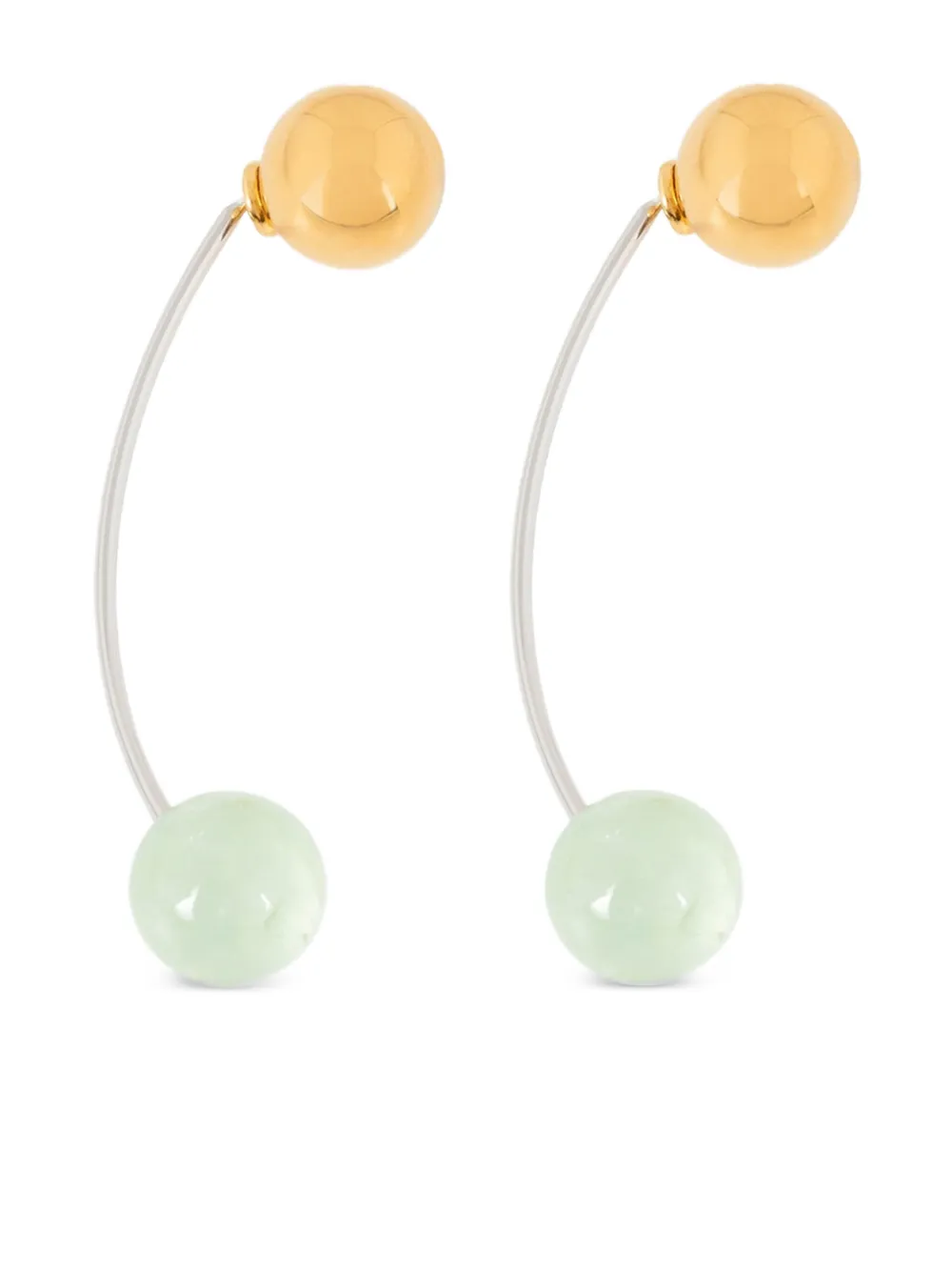 DRIES VAN NOTEN chain stud earrings | Silver | Image 1