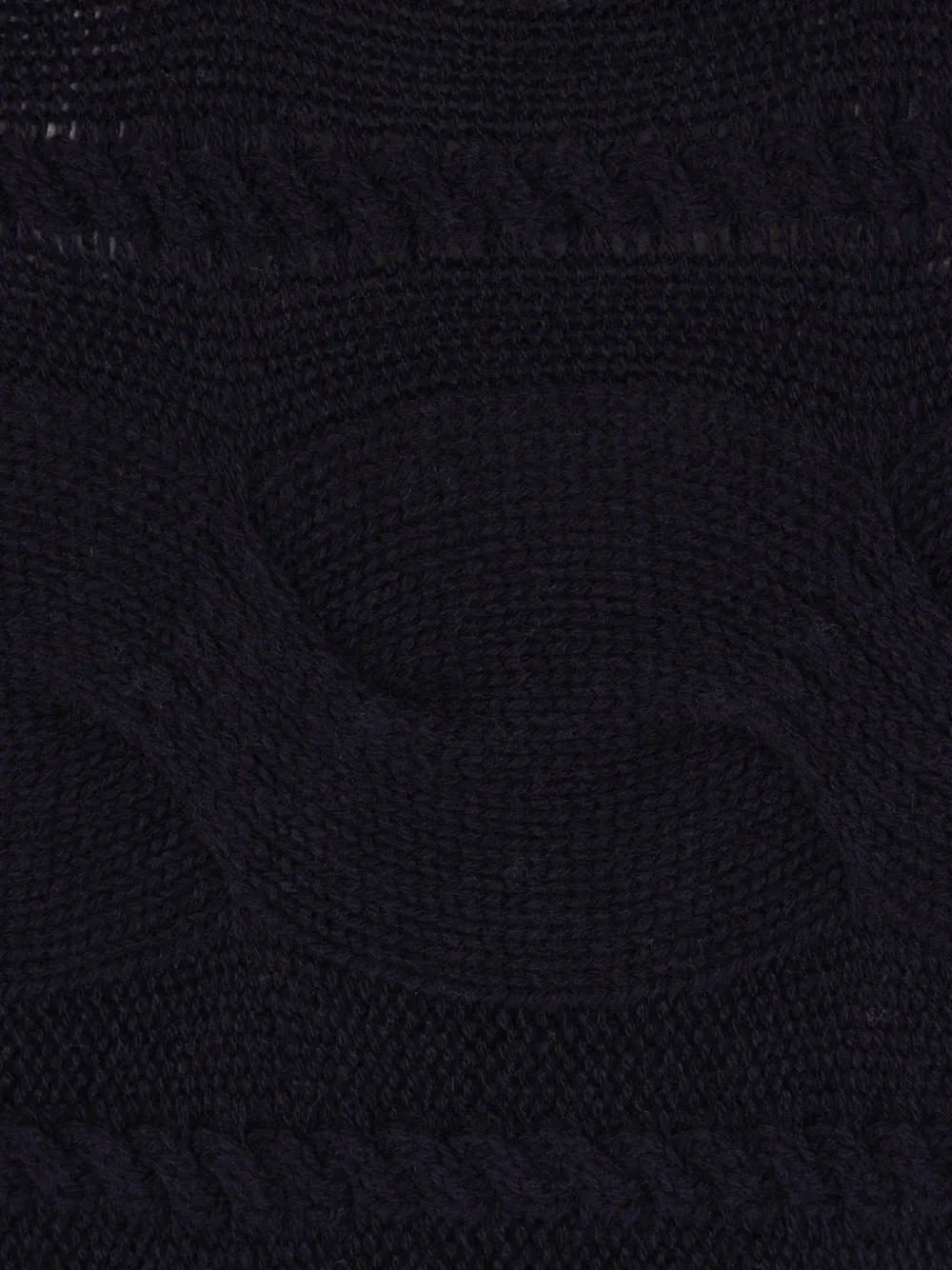 Max Mara High-neck Cable-knit Sweater In Blue