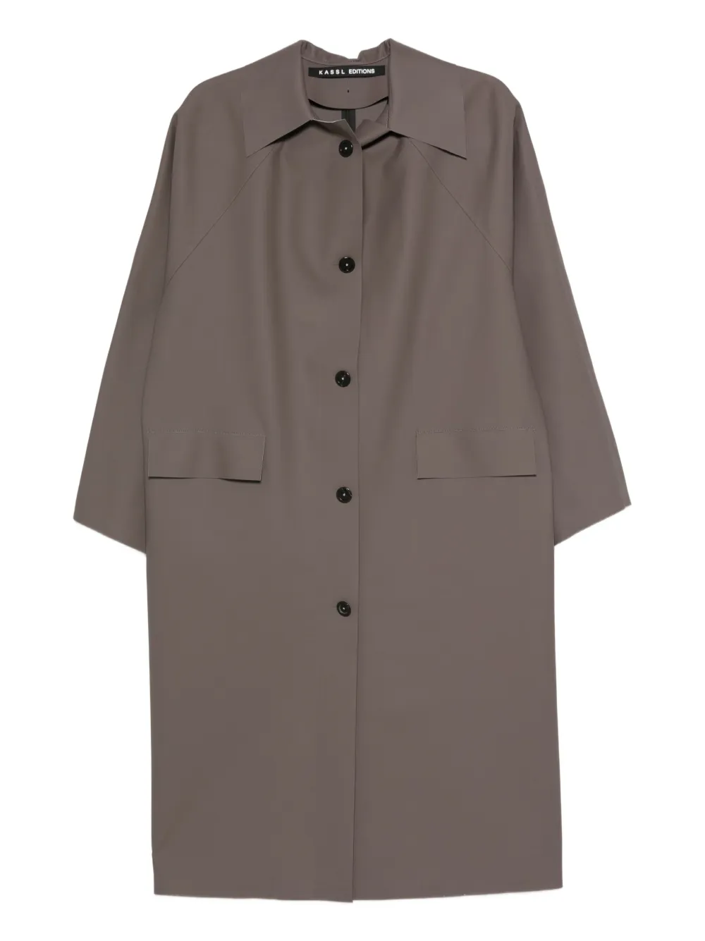 KASSL Editions flap-pocket buttoned coat | Brown | Image 1
