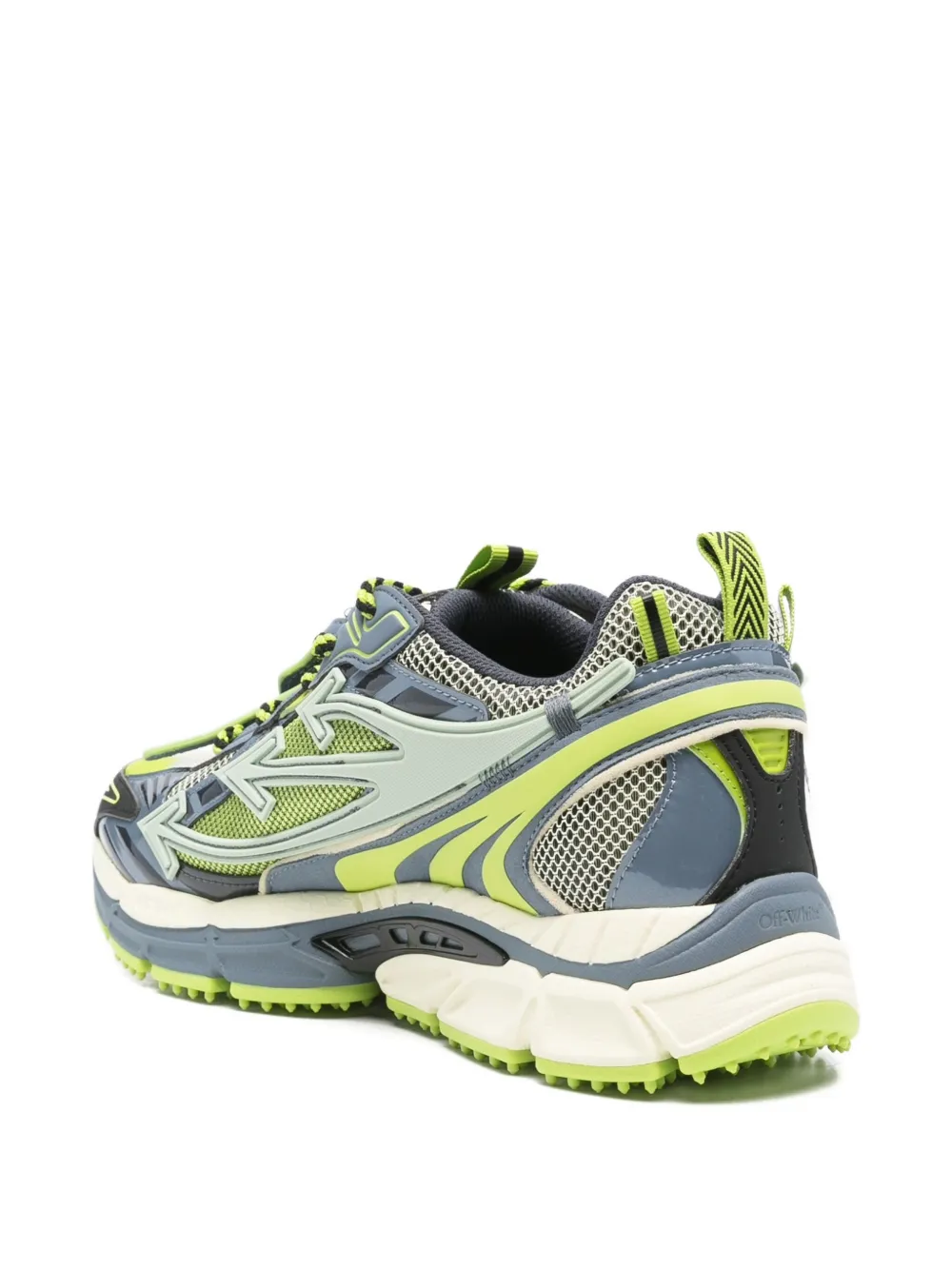 Off-White lace-up mesh sneakers Grey