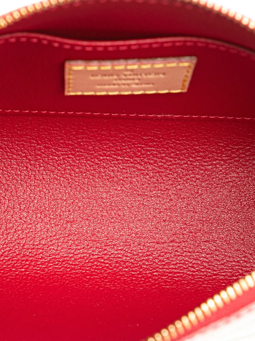 Pre-owned Louis Vuitton 2011 Monogram Vernis Rayures Cosmetic Pouch In Red