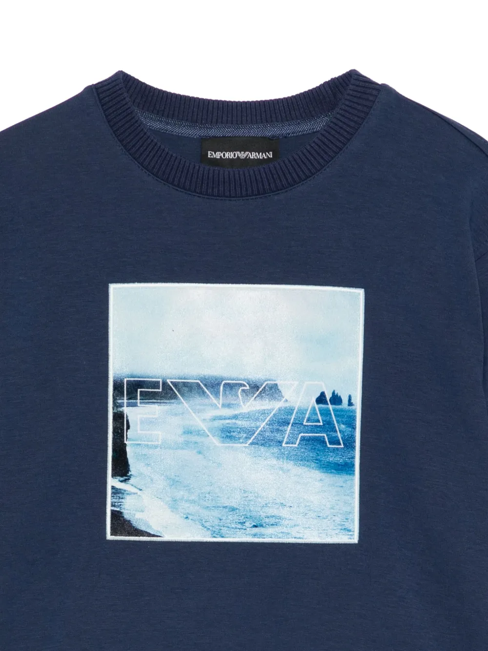 Emporio Armani Kids Sweater met print Blauw