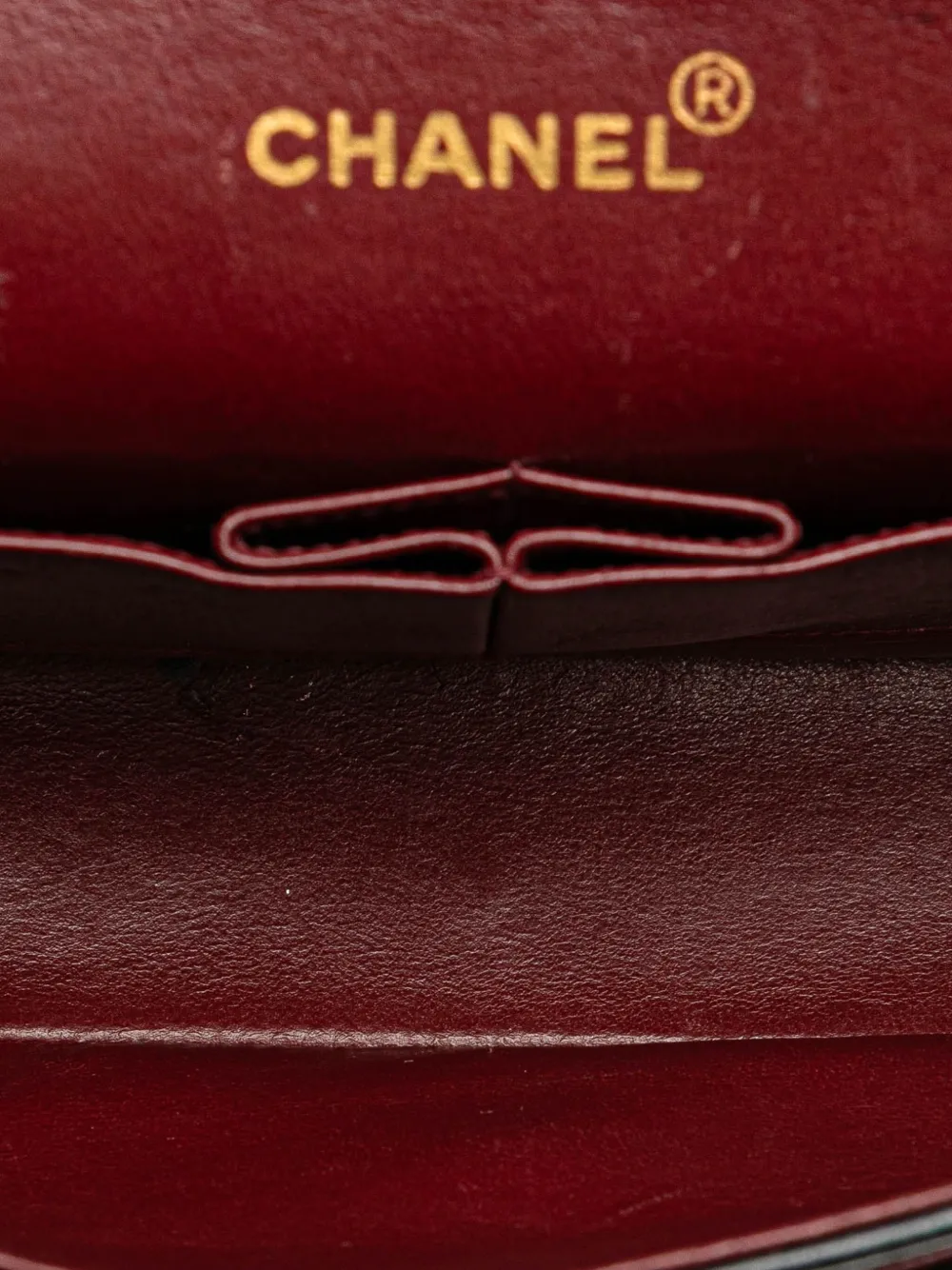 Pre-owned Chanel 1991-1994 Medium Classic Lambskin Double Flap Shoulder Bag In Black