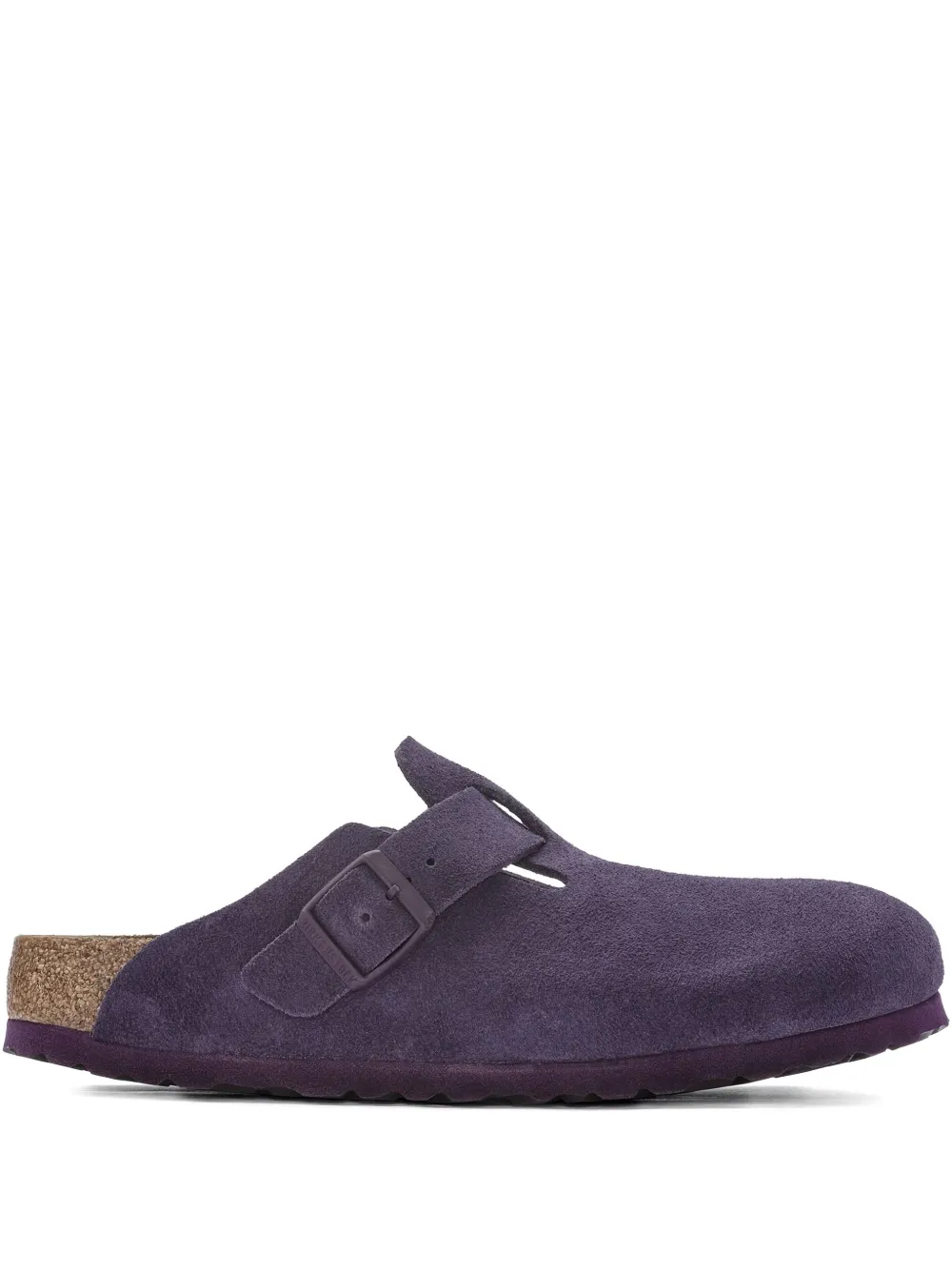 Birkenstock buckle suede mules Purple