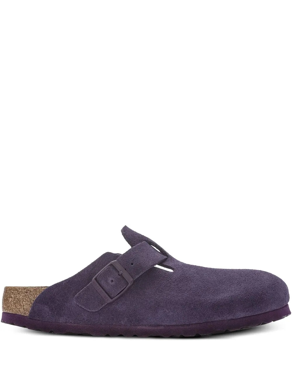 Birkenstock buckle suede mules Purple