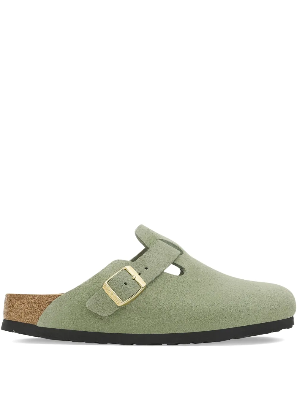 Birkenstock buckle suede mules Green