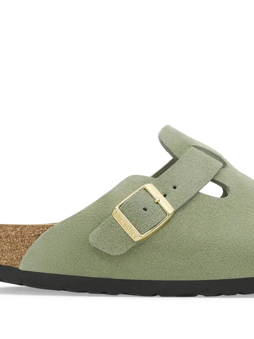 Birkenstock buckle suede mules Green