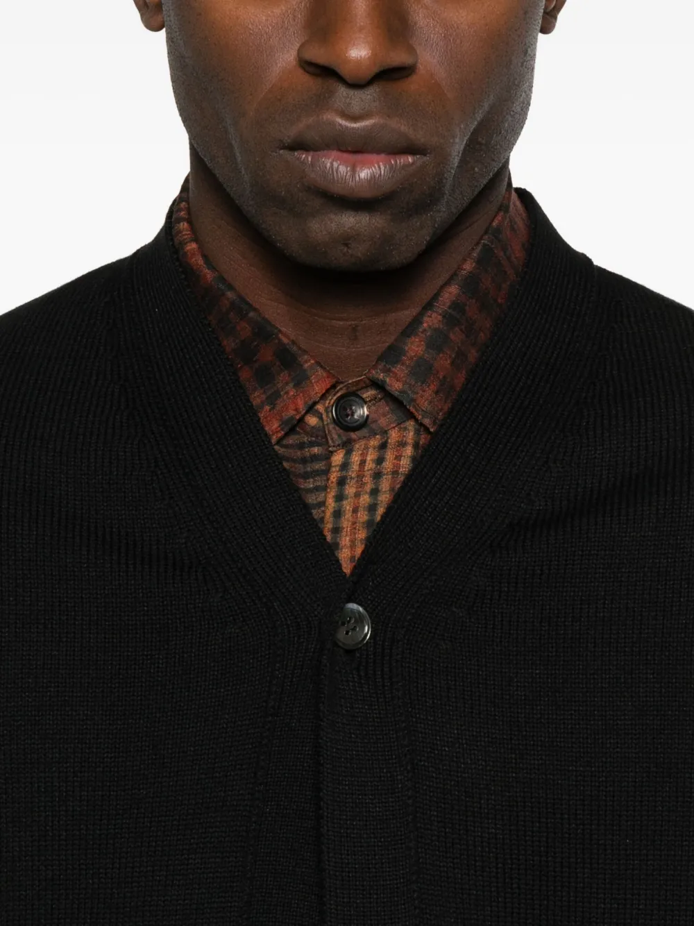 Comme Des Garçons Homme Deux Cotton Blend Cardigan In Black