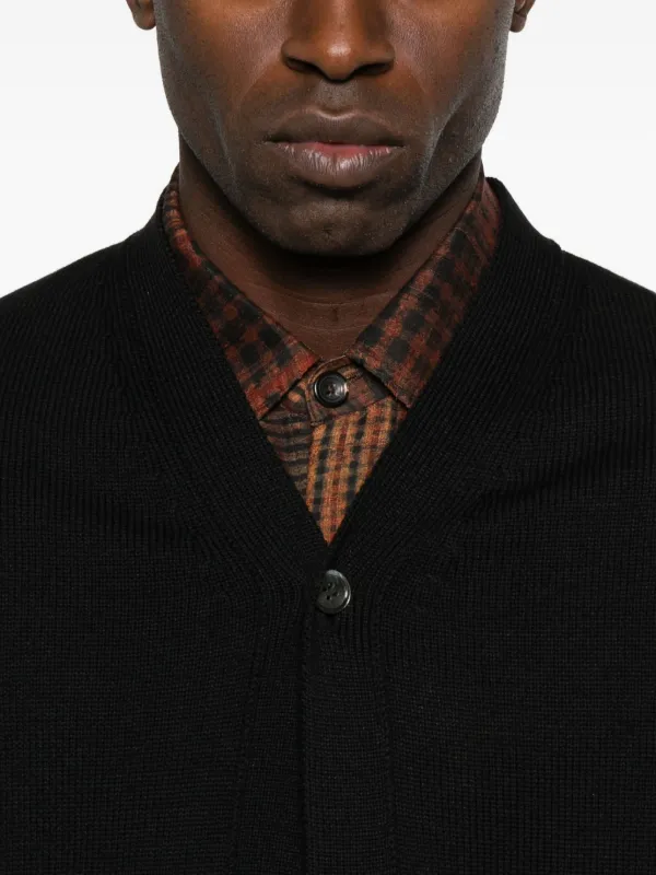 Comme Des Garçons Homme Plus Cotton Blend Cardigan | Black