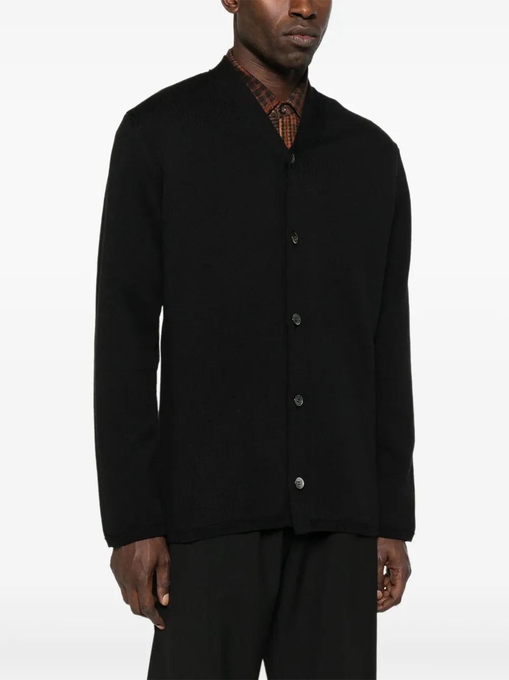 Comme Des Garçons Homme Deux Cotton Blend Cardigan In Black