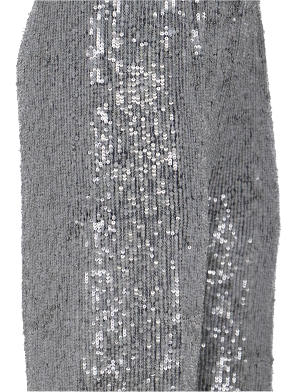 P.a.r.o.s.h High-waisted Grey Trousers With Sequin Embellishments In Gray