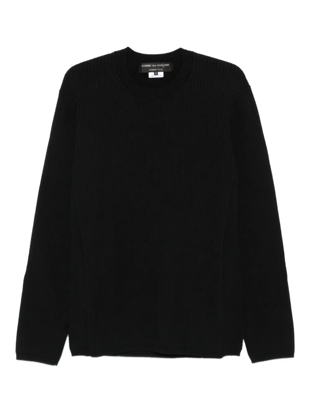 Comme des Garçons Homme Plus cotton blend sweater | Black | Image 1