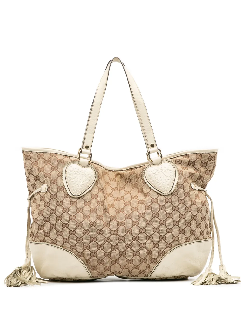 Pre-owned Gucci 2016-2025 Large Gg Canvas Tribeca Tote Bag In Brown
