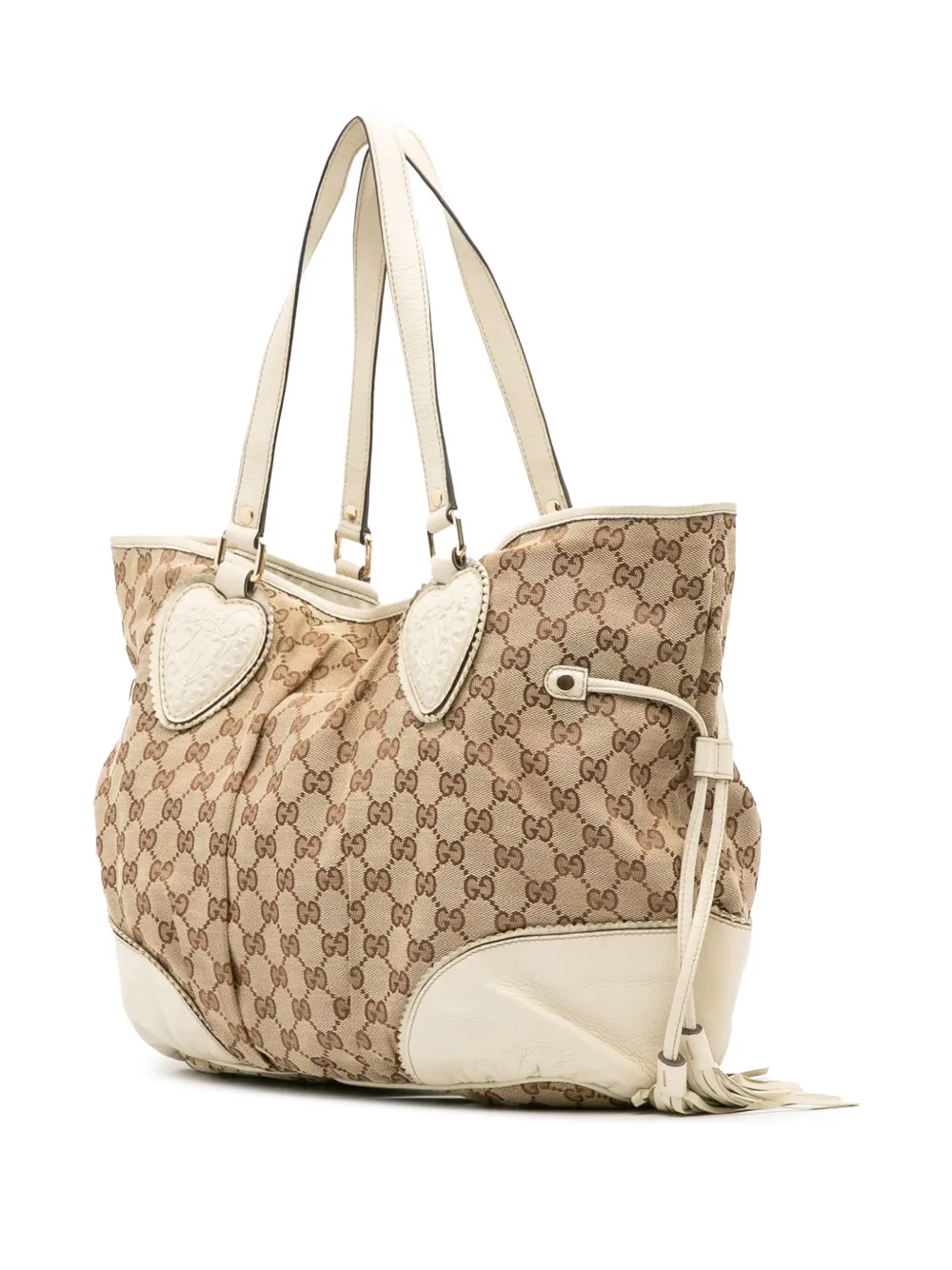 Pre-owned Gucci 2016-2025 Large Gg Canvas Tribeca Tote Bag In Brown