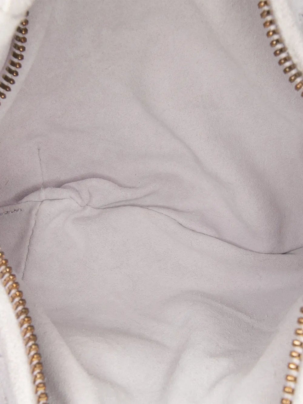 Pre-owned Bottega Veneta 2012-2025 Mini Suede Intrecciato Jodie Hobo Bag In White