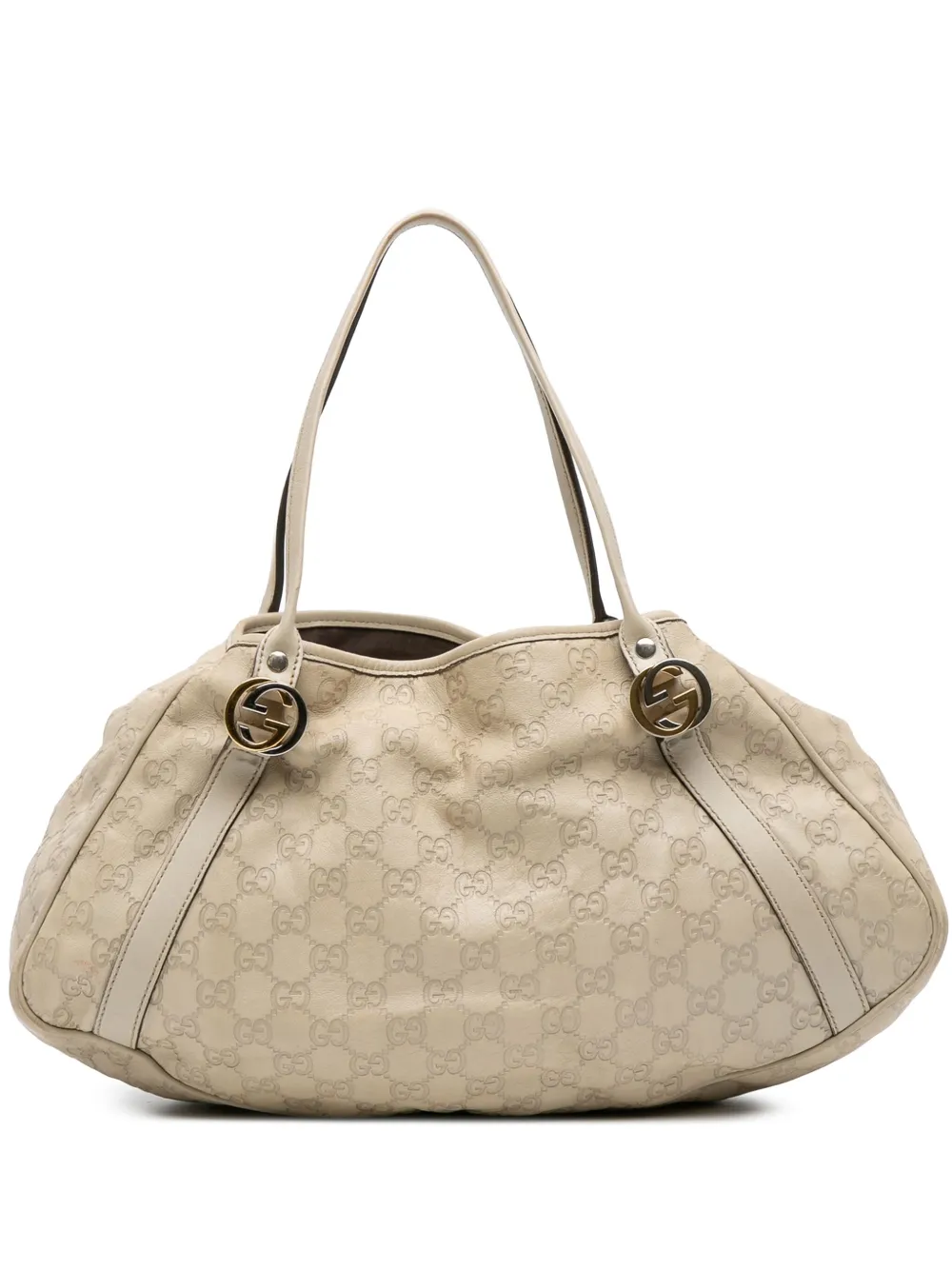 Gucci Pre-Owned 2016-2025 グッチシマ ツイン ショルダーバッグ - ホワイト Gucci Pre-Owned 2016-2025 グッチシマ ツイン ショルダーバッグ - ホワイト