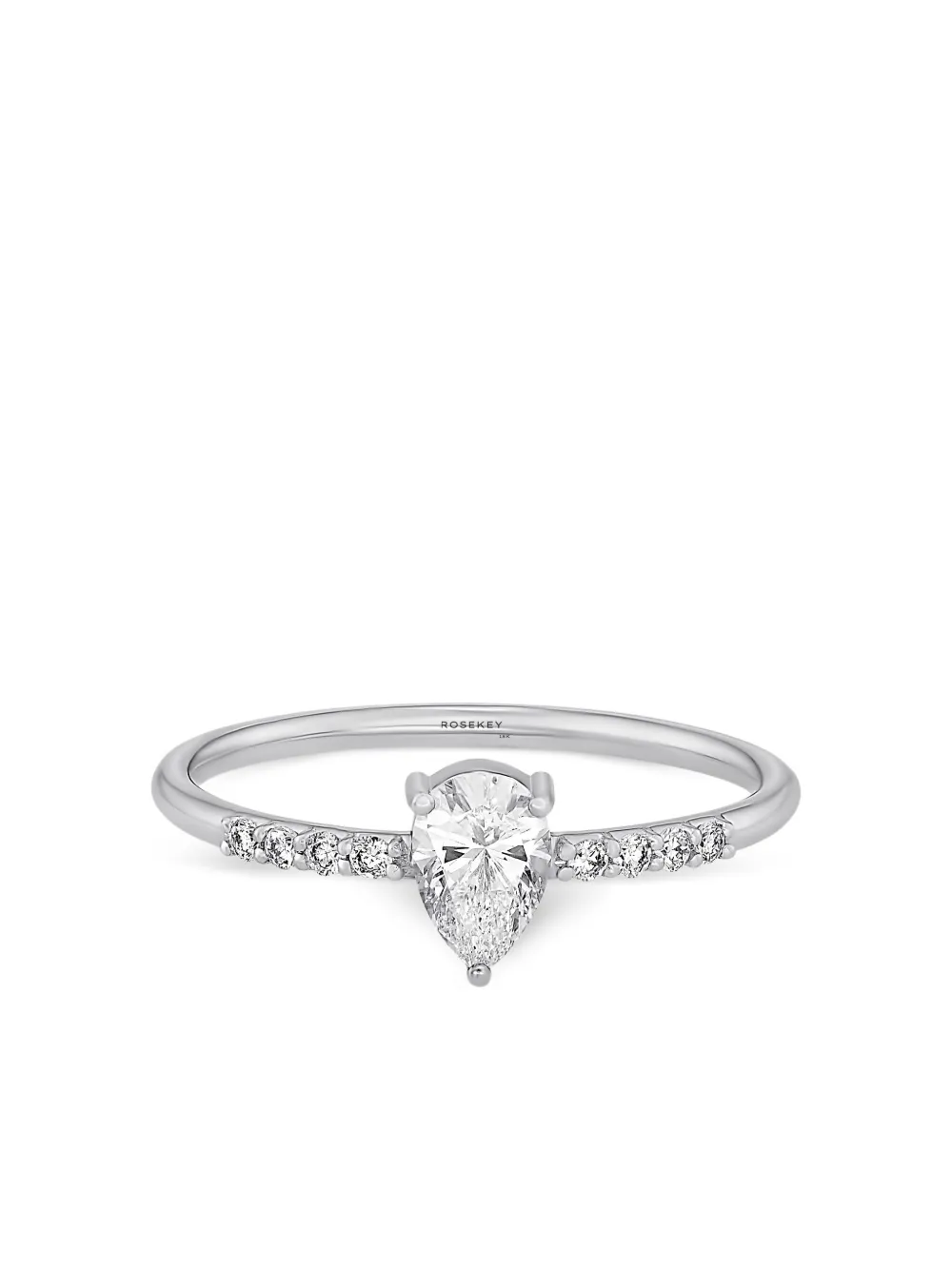 ROSEKEY 18K white gold Pixies Solitaire diamond ring - Argento