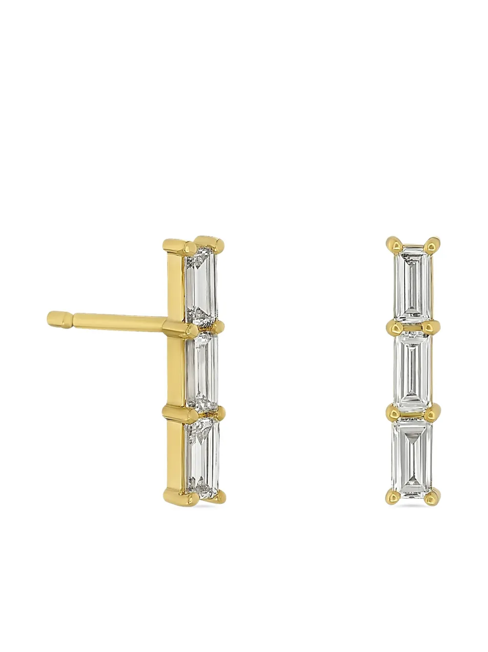 ROSEKEY Orecchini Whistle in oro giallo 18kt con diamanti
