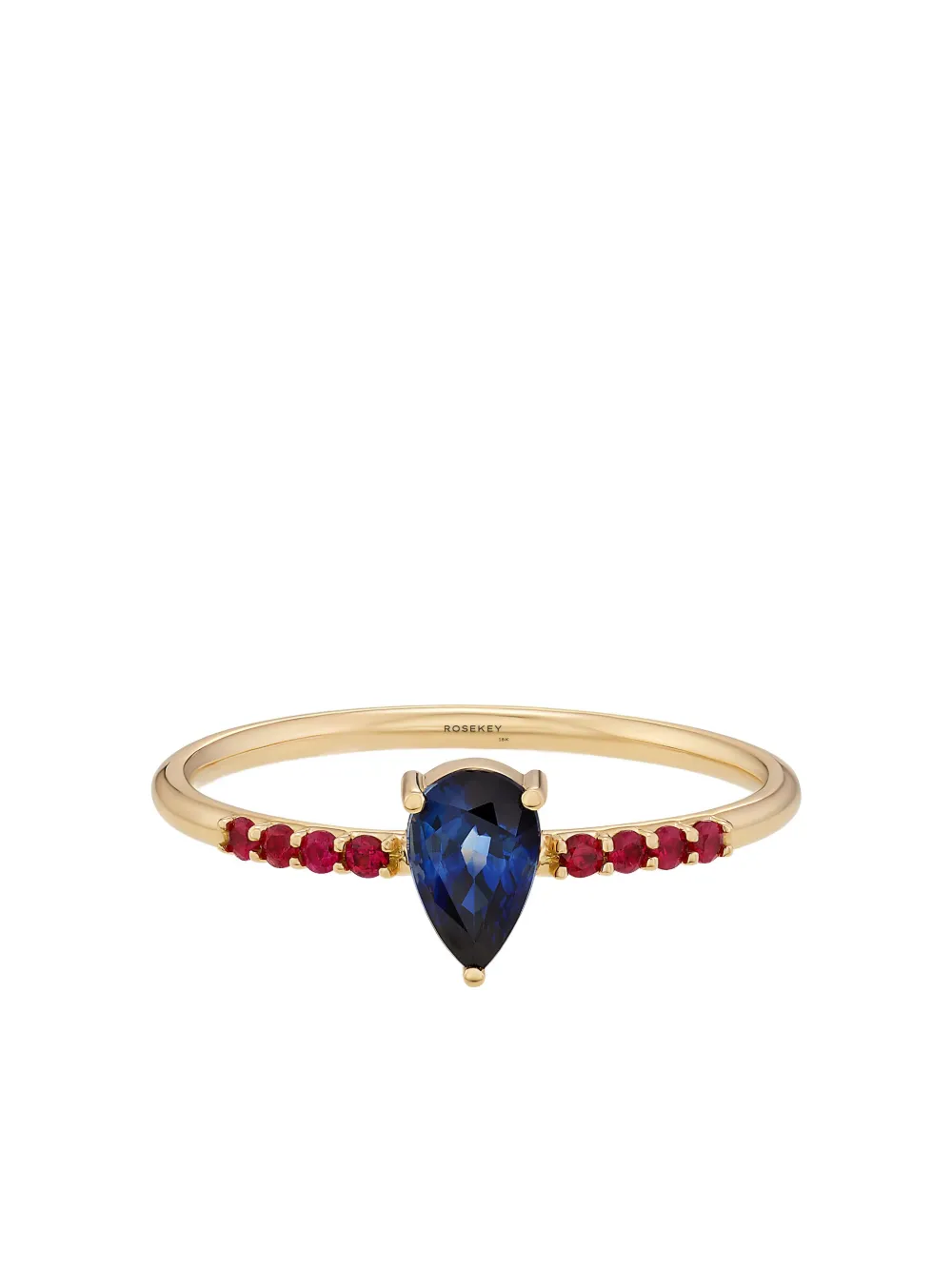 ROSEKEY 18K rose gold Pixies Solitaire sapphire and ruby ring - Oro