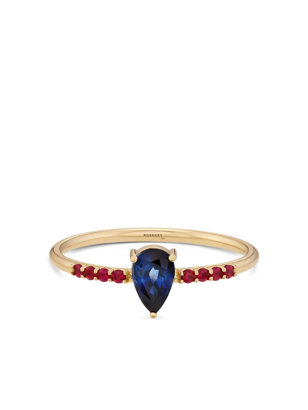 ROSEKEY 18K rose gold Pixies Solitaire sapphire and ruby ring - Oro