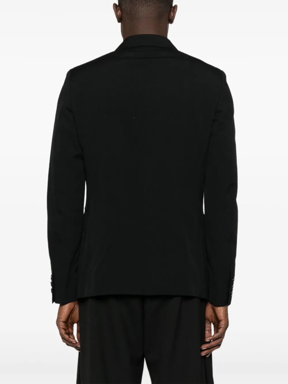 Black Comme Des Garçons Studded Single-breasted Jacket In Black