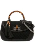 Gucci Pre-Owned 2016-2025 Large GG Neoprene New Bamboo Top Handle Bag satchel - Black