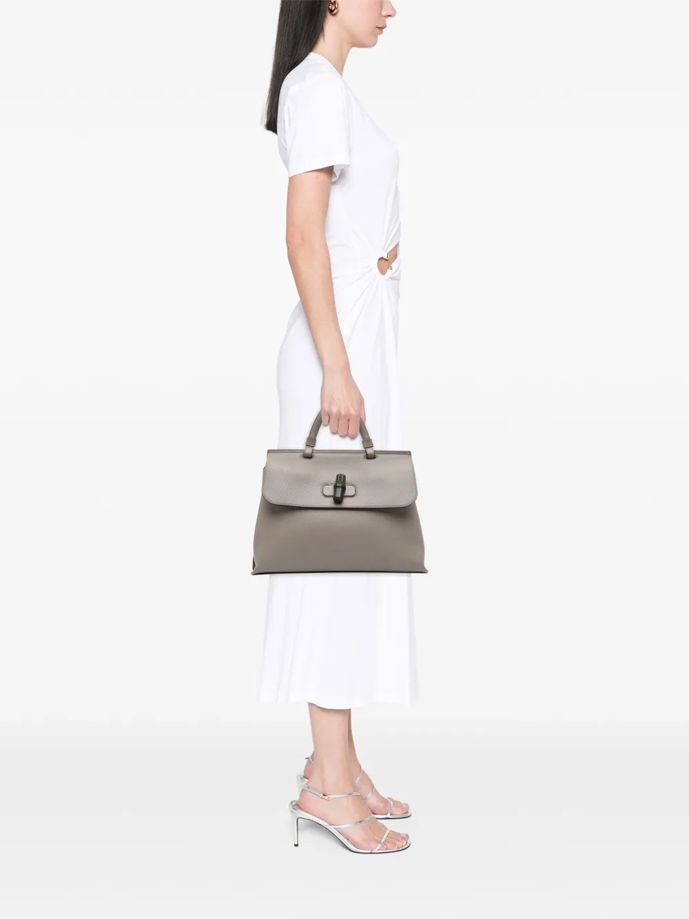 Gucci Pre-Owned 2000-2015 Medium Leather Bamboo Daily satchel | Pre-Owned | Image 2
