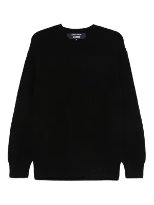 Comme Des Garçons Homme ribbed-knit Sweater | Black | FARFETCH UK