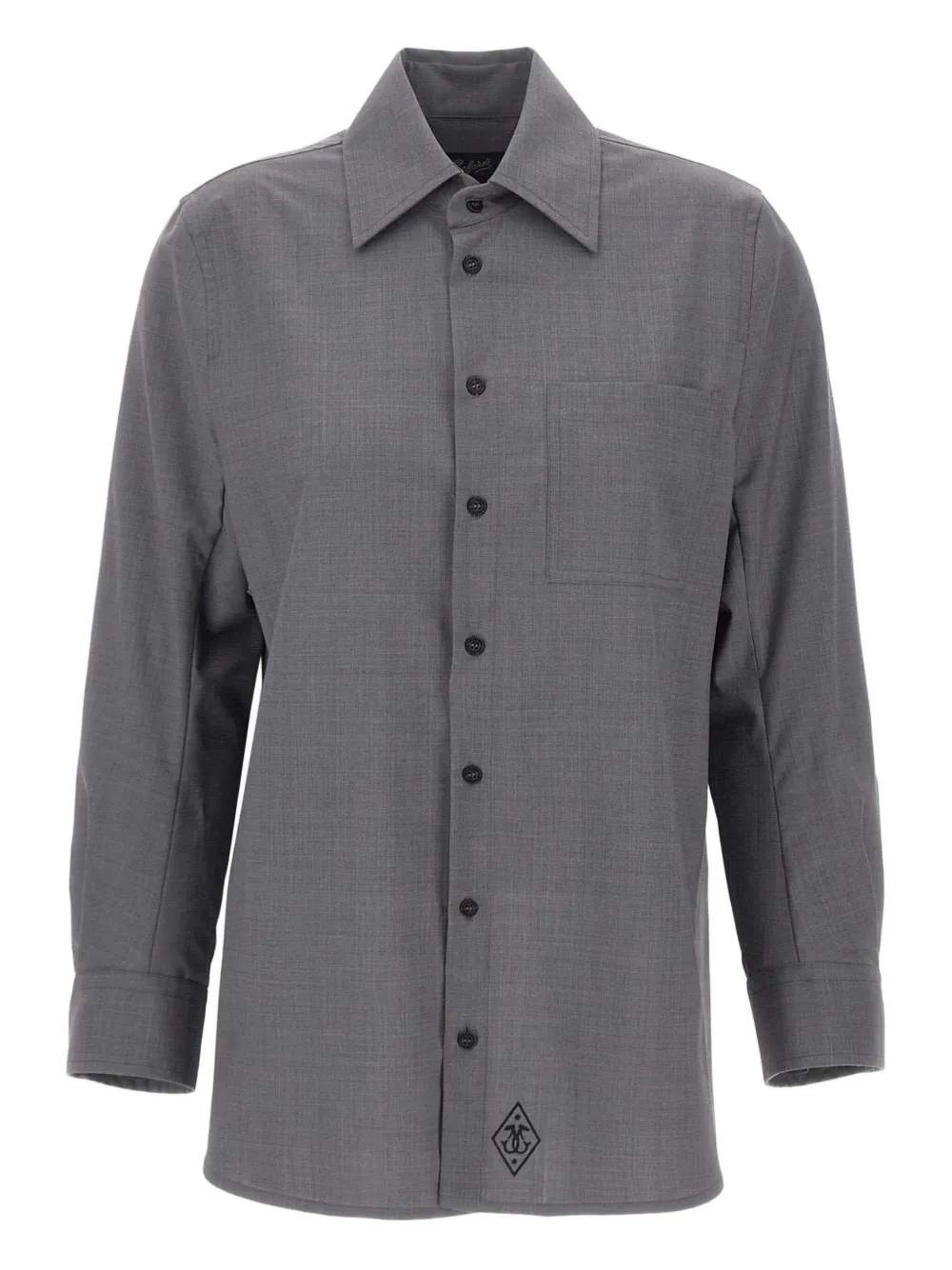 Seafarer patch-pocket button-down shirt | Grey | Image 1
