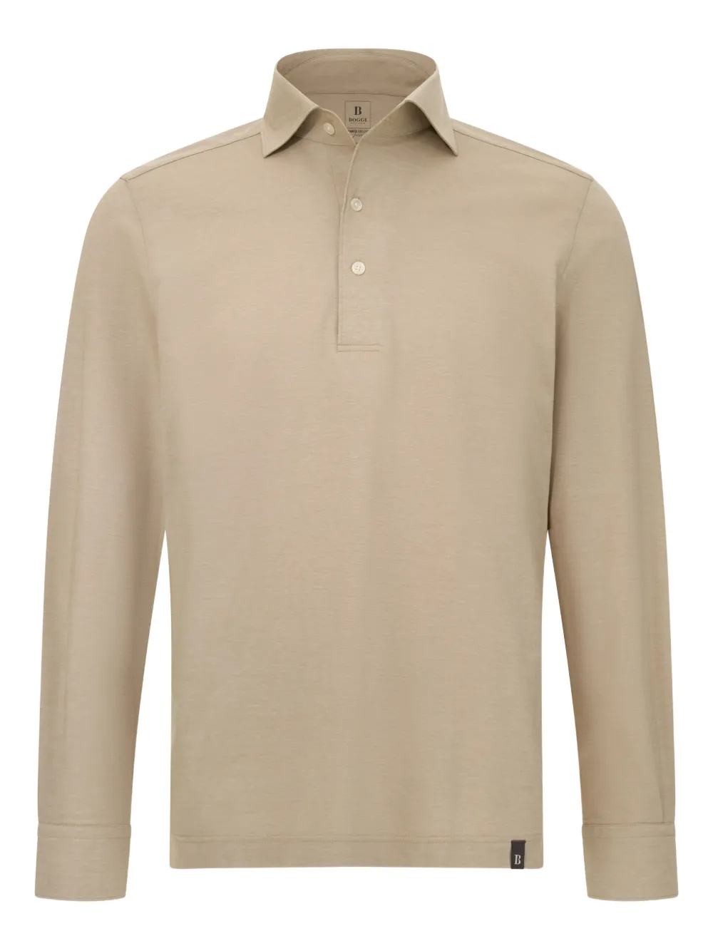 Boggi Milano long-sleeve polo shirt | Neutrals | Image 1