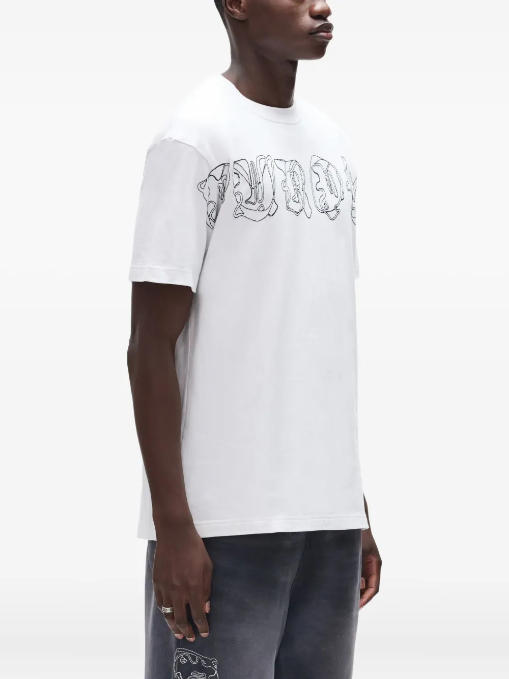 Purple Brand T-shirt met grafische print Wit