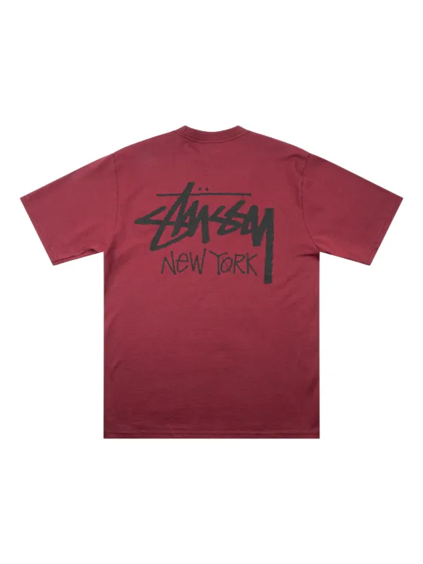 Stüssy New York logo-print T-shirt | Red | FARFETCH