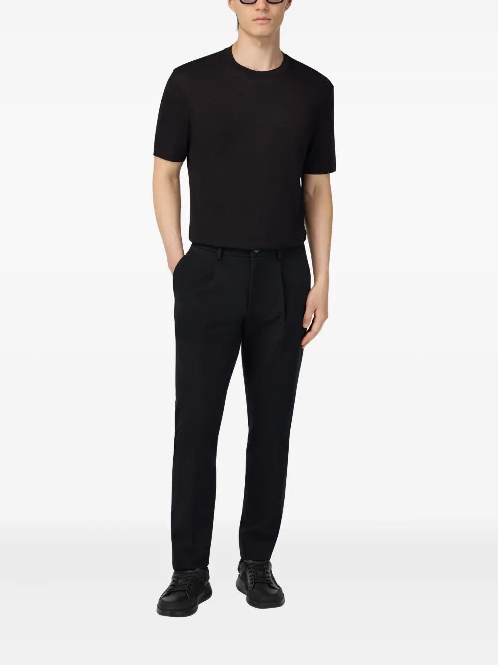 Boggi Milano crew-neck t-shirt - Zwart