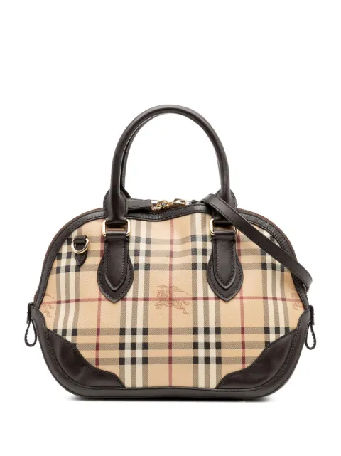 Burberry Pre-Owned 2000-2017 Small Haymarket Check Coated Canvas Orchard Bowling Bag satchel