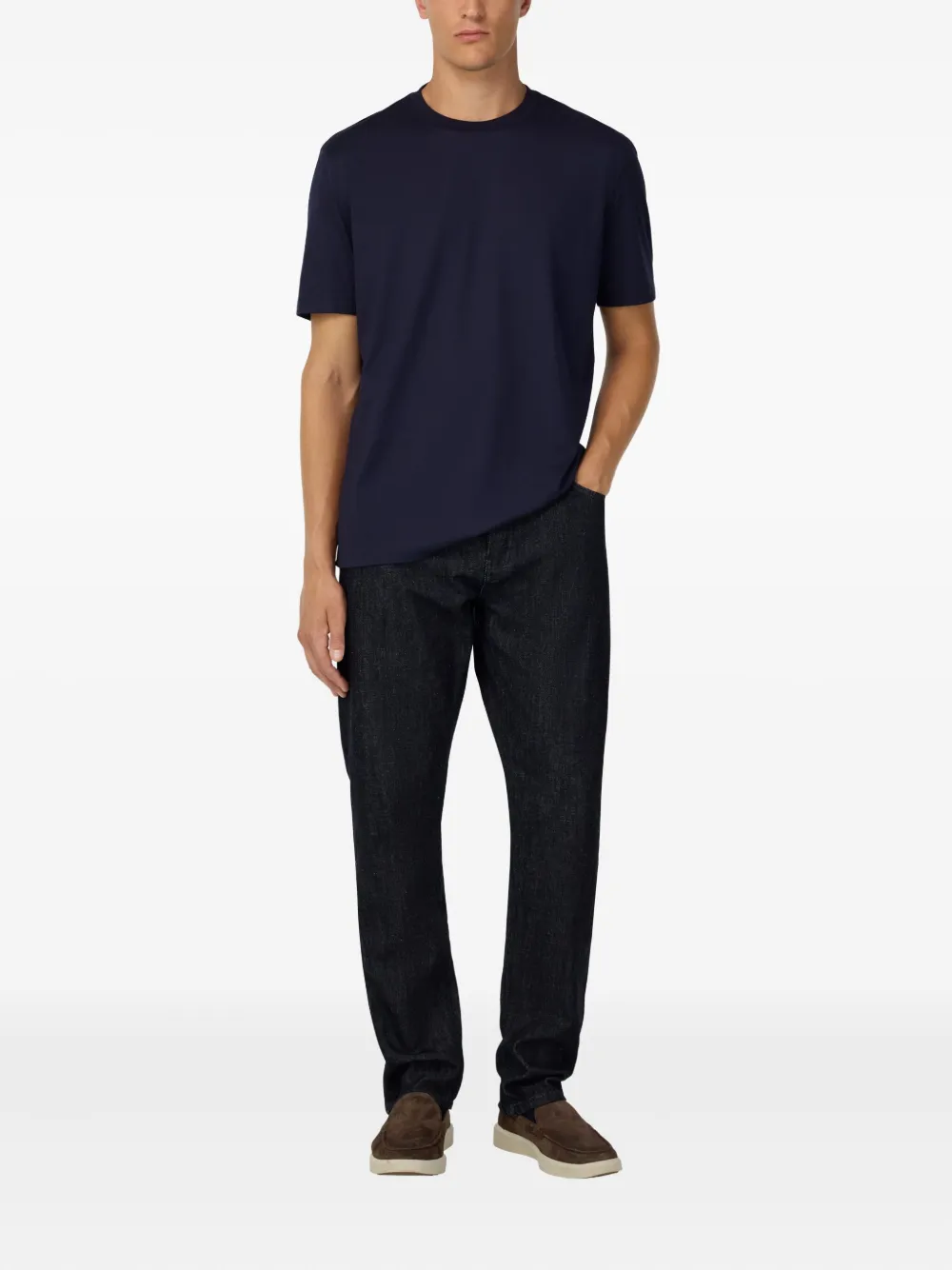 Boggi Milano Crew-neck T-shirt In Blue