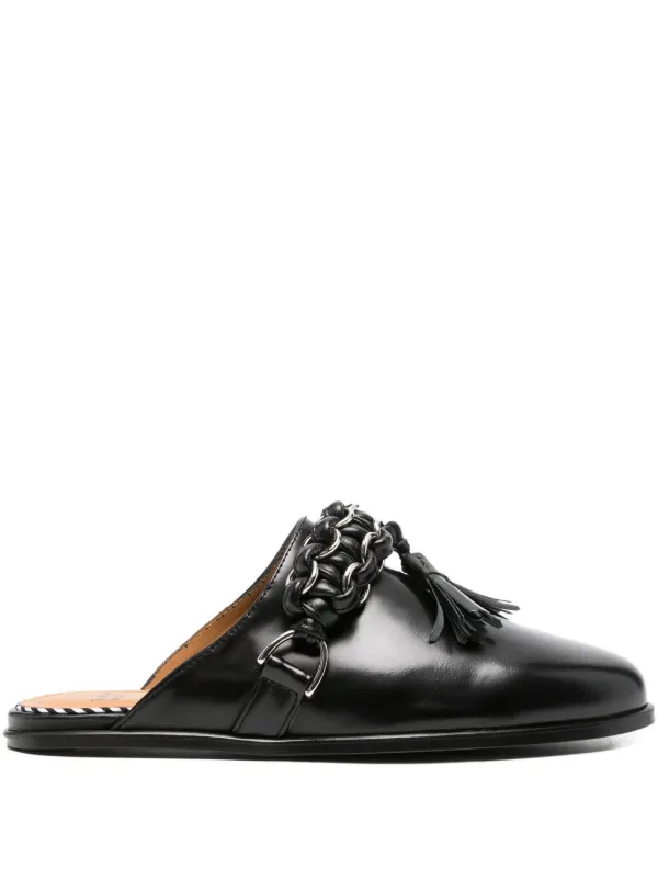 Toga Pulla チェーンタッセル ミュール | ブラック | FARFETCH JP