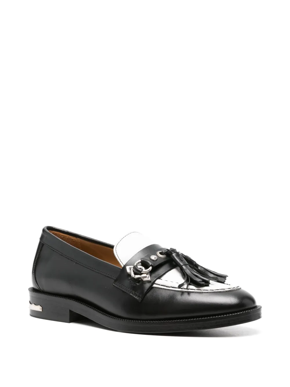 Toga Pulla tassel-embellished leather loafers - Zwart